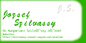 jozsef szilvassy business card